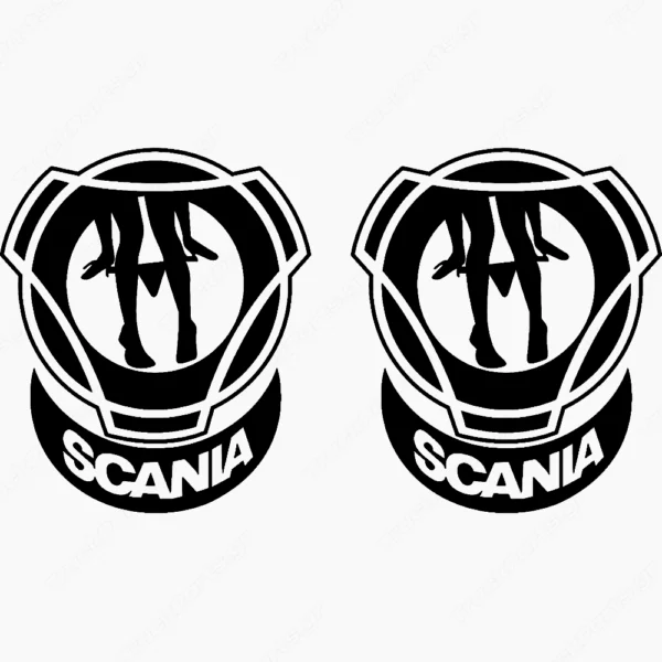Scania Αυτοκόλλητα Φορτηγού 90106 - Μαύρα (Σετ 2 Τεμαχίων)