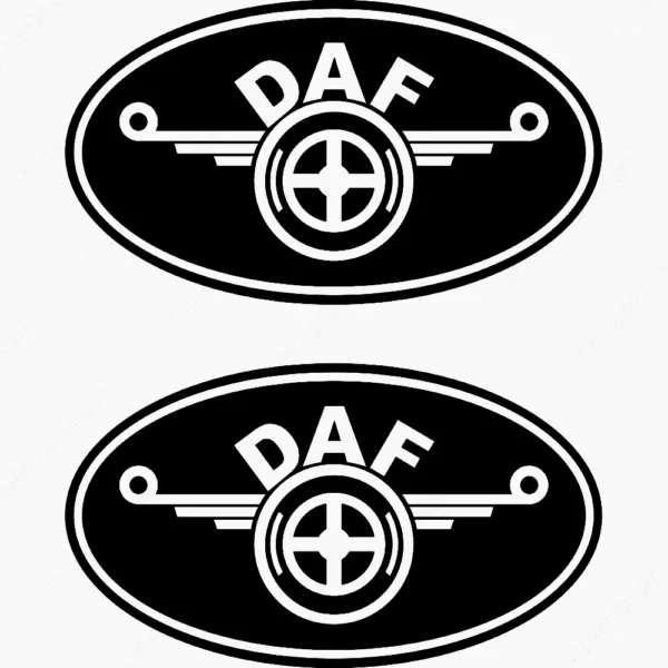 Daf  Αυτοκόλλητα Φορτηγού 90631 - Μαύρα (Σετ 2 Τεμαχίων)