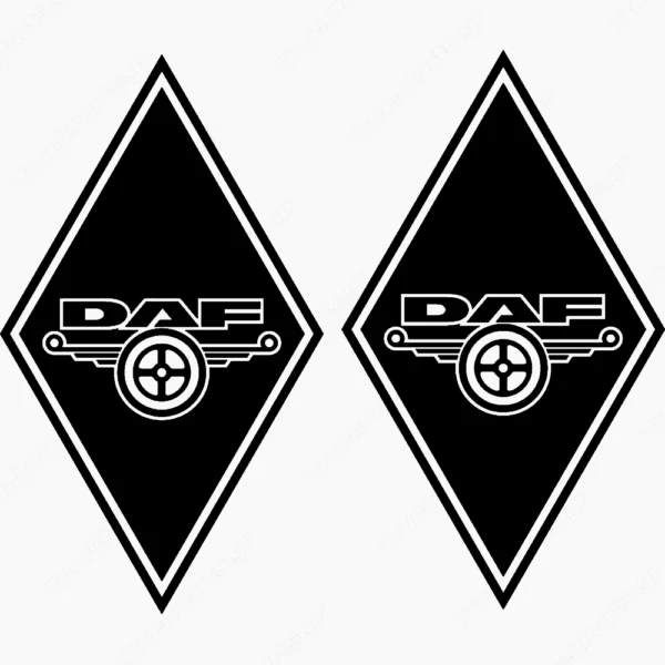 Daf  Αυτοκόλλητα Φορτηγού 90641 - Μαύρα (Σετ 2 Τεμαχίων)