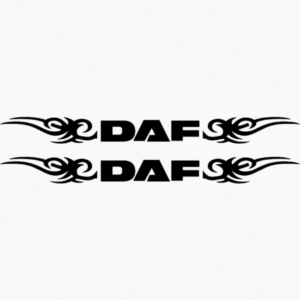 Daf  Αυτοκόλλητα Παραθύρων Φορτηγού 90594 - Μαύρα (Σετ 2 Τεμαχίων)