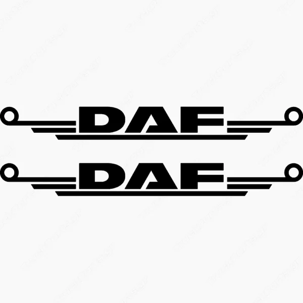 Daf  Αυτοκόλλητα Παραθύρων Φορτηγού 90606 - Μαύρα (Σετ 2 Τεμαχίων)