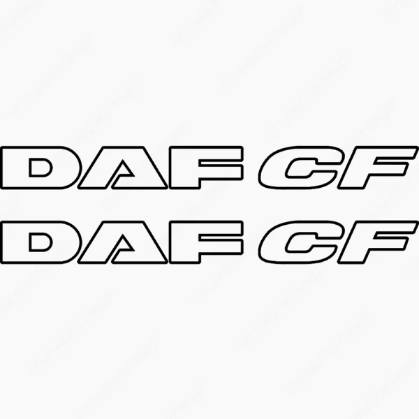 Daf  Αυτοκόλλητα Παραθύρων Φορτηγού 90608 - Μαύρα (Σετ 2 Τεμαχίων)