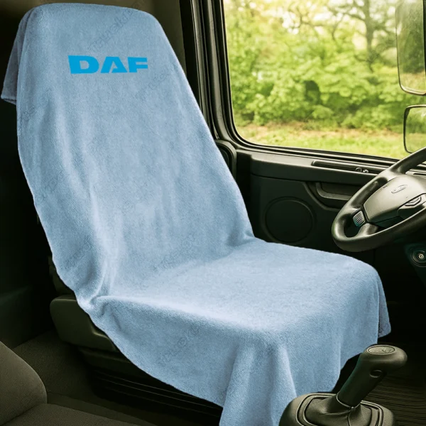 Daf κάλυμμα καθίσματος φορτηγού από πετσέτα γαλάζια με τιρκουάζ σήμα